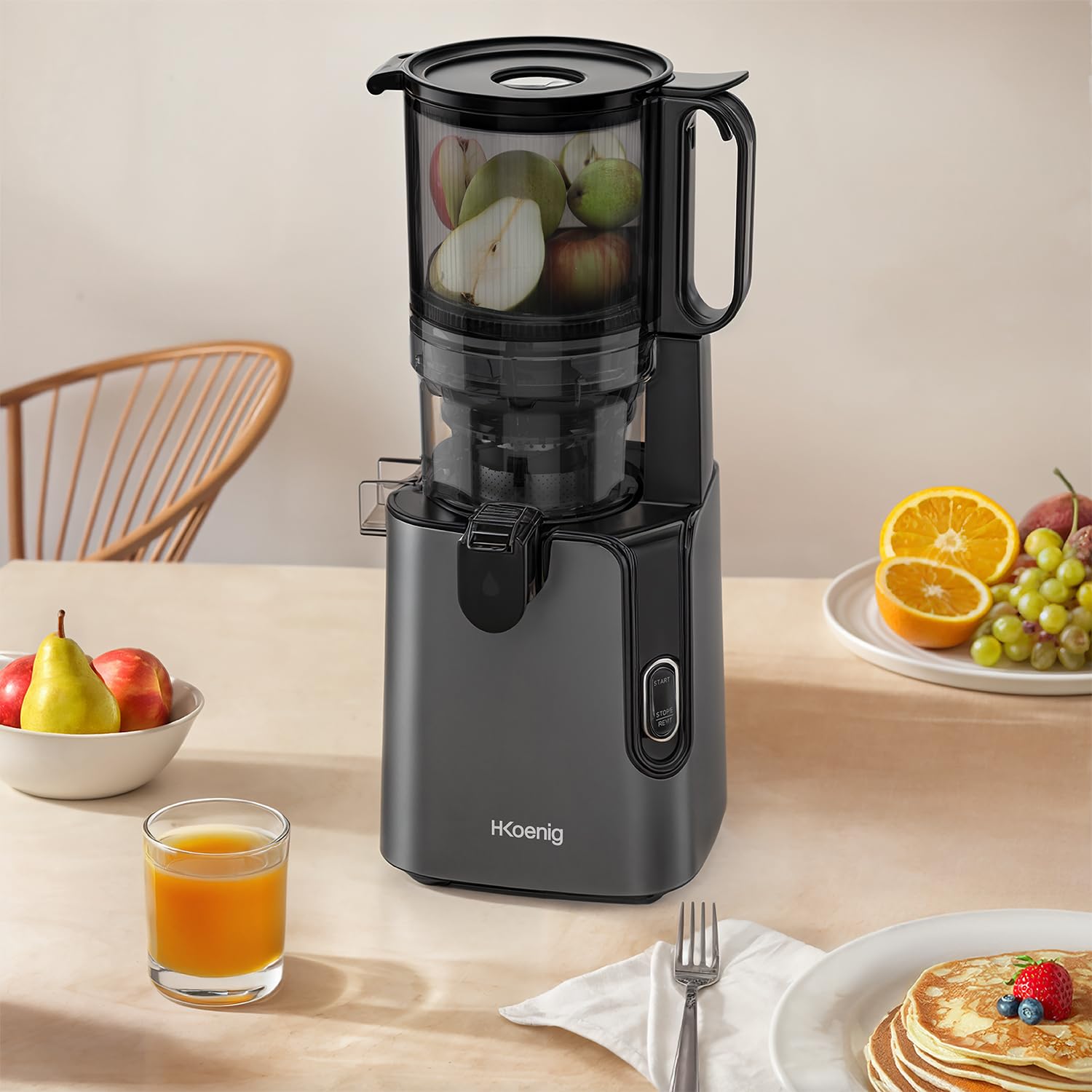 H.Koenig GSX26 Vertical Fruit and Vegetable Juice Extractor - BPA